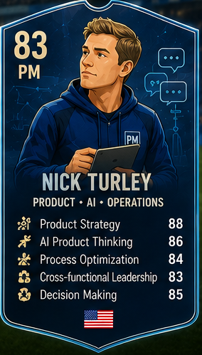 Nick Turley Product Decision League leader card