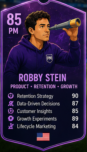 Robby Stein Product Decision League leader card